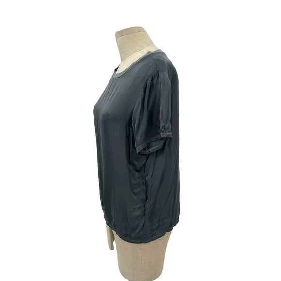 Nation LTD Marie Sateen Satin Tee Shirt Gray Size‎ Small - Picture 7 of 10